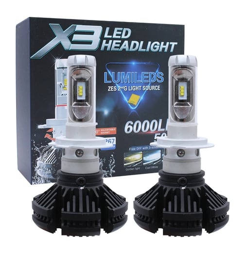 JMS - 1 pair (2 pcs) Lampu LED Headlamp Mobil H11 X3 High Quality White