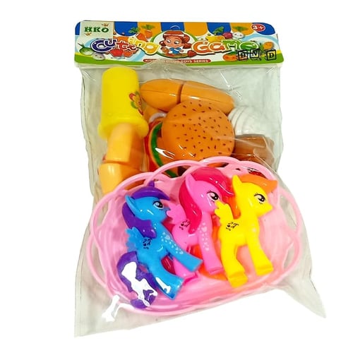 Cutting Game Fast Food Cut Figure Little Pony 9906 - Kids Toys