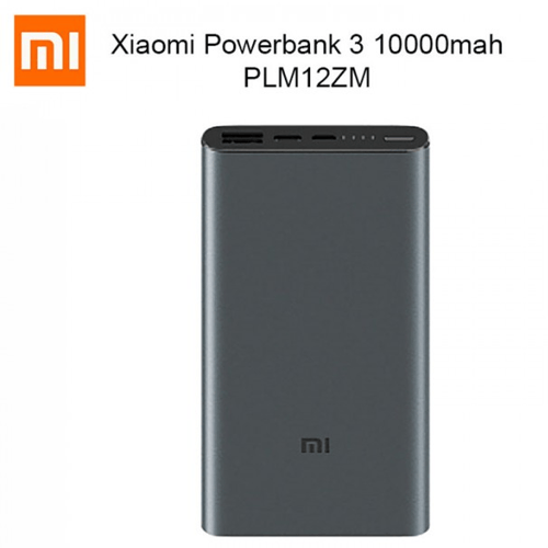 Powerbank Xiaomi Mi Pro 10000mAh SLIM Type-C USB Power bank ORIGINAL - Hitam