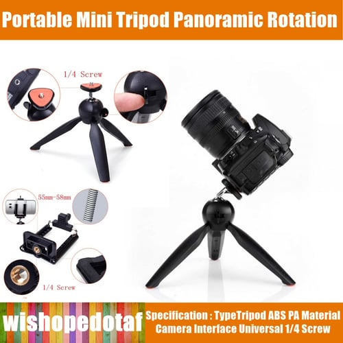 Aksesoris Tripod Portable Mini Panoramic Rotation