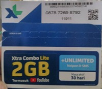 Perdana XL  kuota 2GB