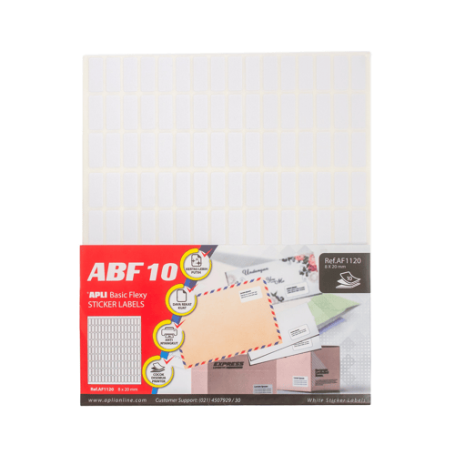 APLI Basic Flexy (ABF) White Labels 8 X 20MM 1440 unit - AF1120