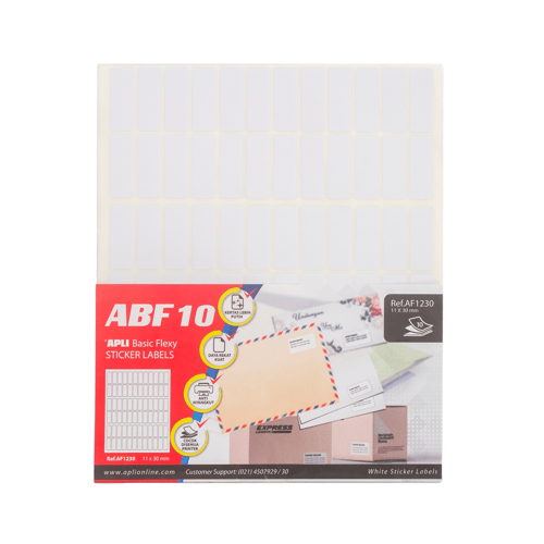 APLI Basic Flexy (ABF) White Labels 11 X 30MM 720 Unit - AF1230