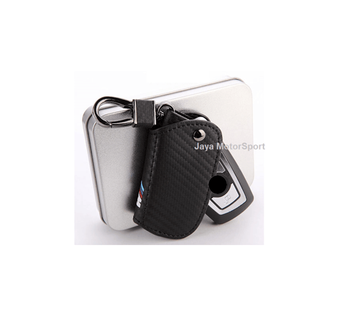 JMS - Carbon Fibre Car Key Holder Wallet for BMW - Model Setengah Lingkaran