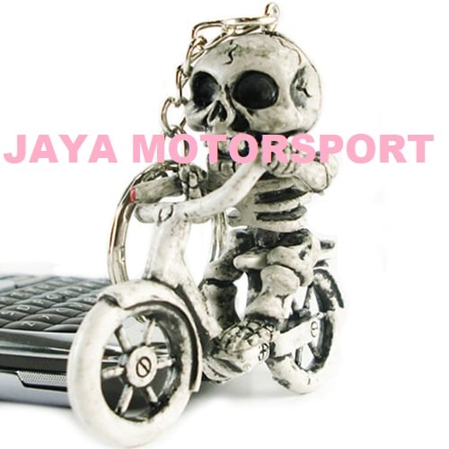 JMS - 1 Pcs Key Chain Ring / Gantungan Kunci Model Motor + Tengkorak