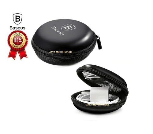 Baseus Headphone Earphone Cable USB Case Storage Hard Bag Mini for Car / Travel