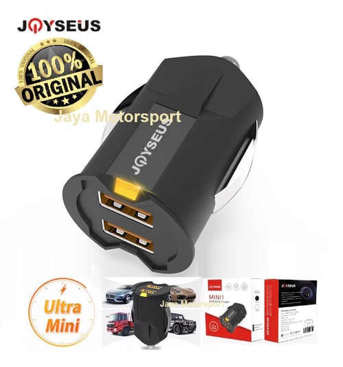 Joyseus Ultra Mini Dual USB Car Charger 2A Black