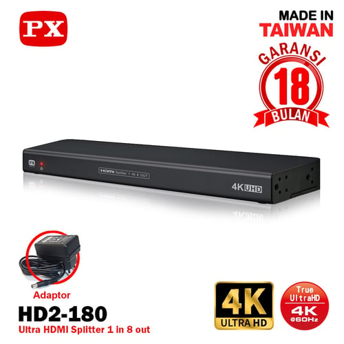 HDMI Splitter 1 input 8 output Video HD 4K HDR 2.0 PXHD2-180