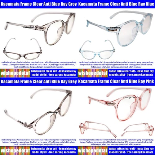Kacamata wanita Sunglasses Frame Blue Ray