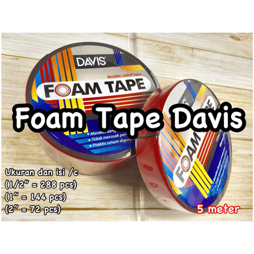 DAVIS Foam Tape 1/2" (1c=288 Pcs)
