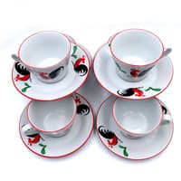 KEDAUNGHOME Tea Set Ayam Jago Lining, KPV-02CS 12-2BBL HNP15116
