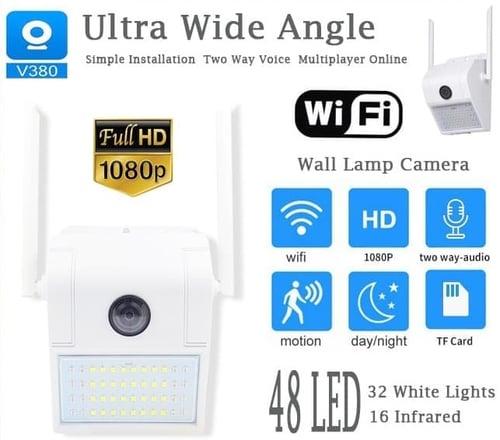 WiFi IP Camera 1080P 2MP Wall Lamp Security Camera