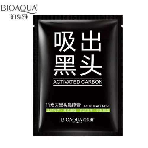BioAqua Blackhead Bamboo Charcoal Mask Maskere Hitam pengangkat komedo