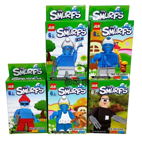 Lego Nano Karakter Smurfs Action Figure Block Brick - Kids Toys