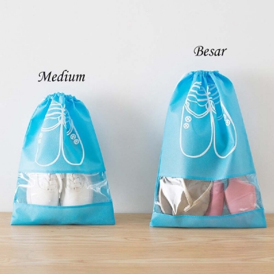 Medium - Storage Bag Shoes Waterproof / Kantong Tas Sepatu Anti Air