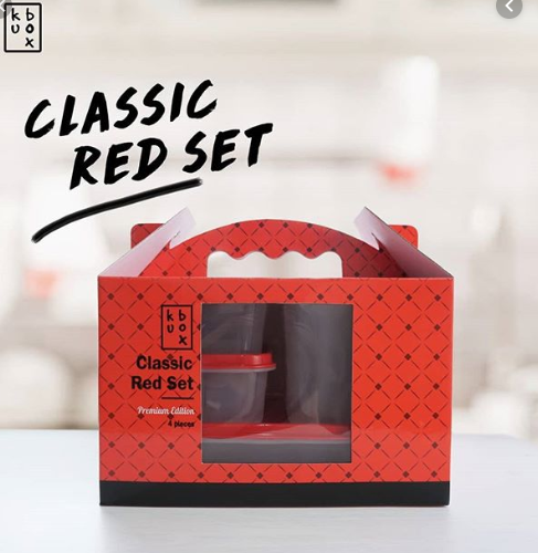 KUBOX Classic 1 Set Premium Edition 4 Pcs Red