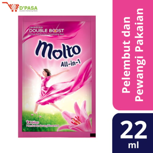 MOLTO ALL IN 1 PINK  22 ML - PER RENCENG (6 PCS)