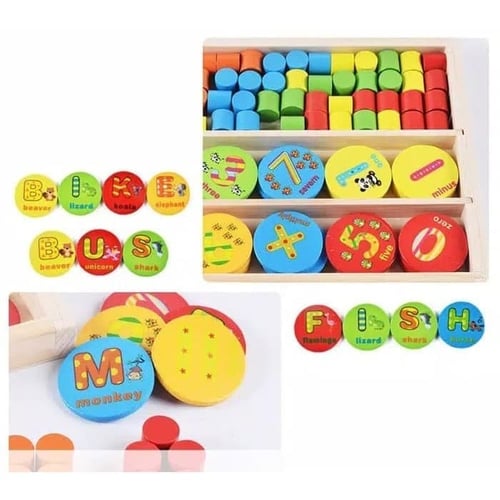 Multifunctional Wafer Learning Magnetic Board Angka - Edu Toys