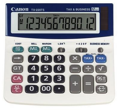 CANON Kalkulator 12 Digit WS-220TC