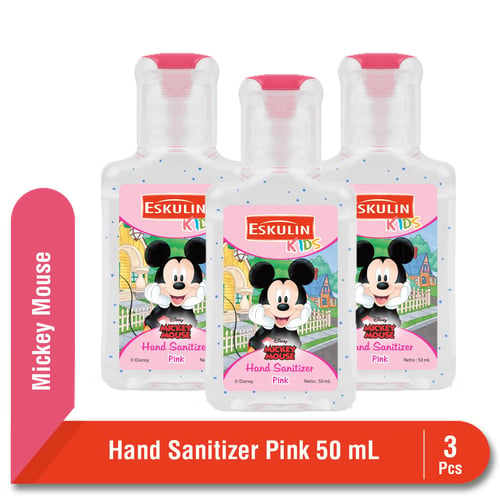 Eskulin Hand Sanitizer Mickey Botol 50 Ml Multipack isi 3 Pcs