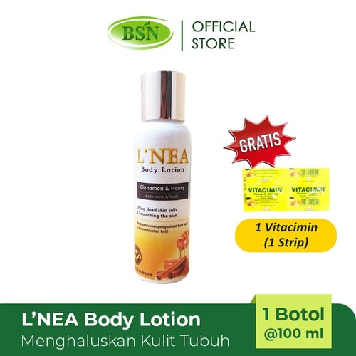 LNEA Body Lotion menghaluskan kulit tubuh dan mengatasi jerawat tubuh isi 100 ml gratis hadiah