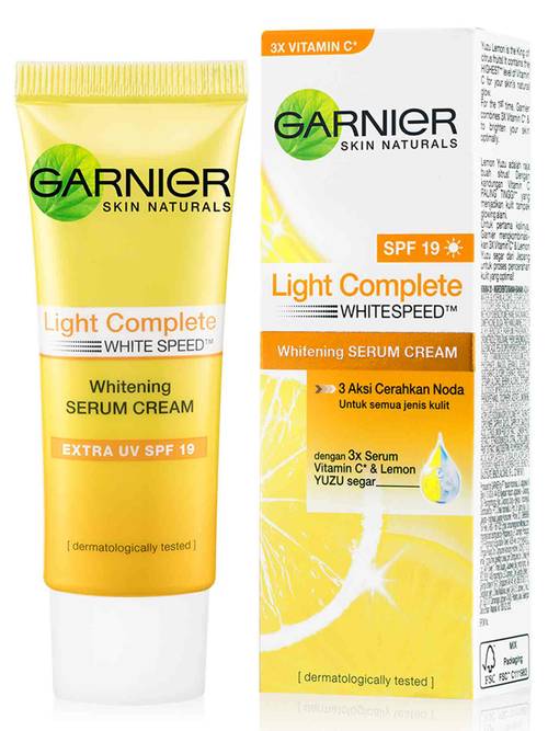 GARNIER Light Complete White Speed Yuzu Whitening Serum Cream SPF 19 20ml
