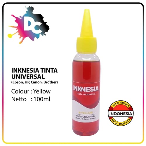 Tinta Refill Isi Ulang Universal Inknesia 100ml Yellow