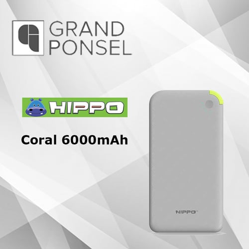 Power Bank 6000mAh Slim Smart Detect Charging Hippo CORAL 6000