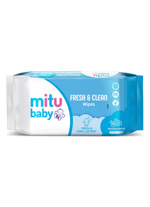 Tissue 1 Pack Baby Wipes 50 S - Tissue Mitu 50 S - Tissue Bayi - Mitu Wipes Biru