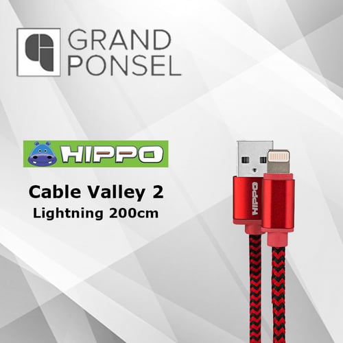 Hippo Valley 2 Lightning 200 cm Kabel Data Charger iphone