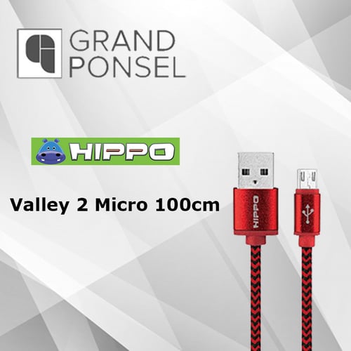 Kabel Data Hippo Valley 2 Micro 100cm Fast Charging USB Cable