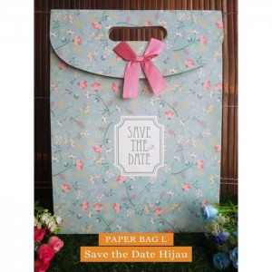 Paper Bag Motif / Tas Kertas Kado / Tas Ulang tahun - L GARDEN- Save  the date Hijau