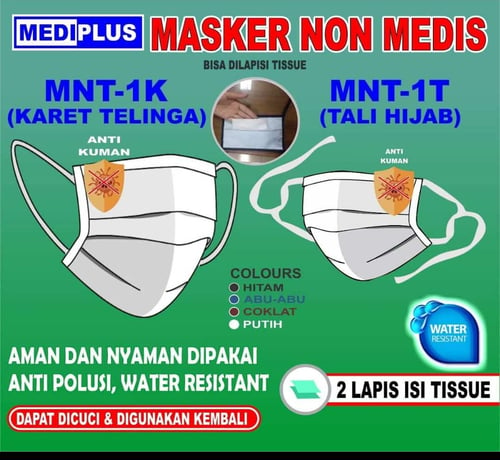 MEDIPLUS Masker Non Medis MNT-1K ( Karet Telingan )