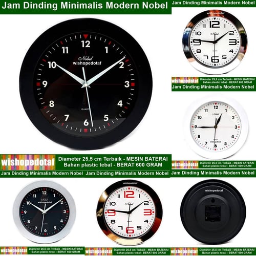 Jam Dinding  Nobel Minimalis