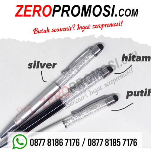 Souvenir Pen Besi kristal - diamond premium ballpoint stylus