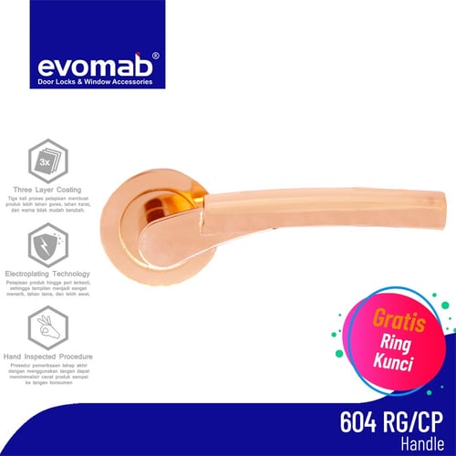 EVOMAB Lever Handle Pintu 604 - Rose Gold