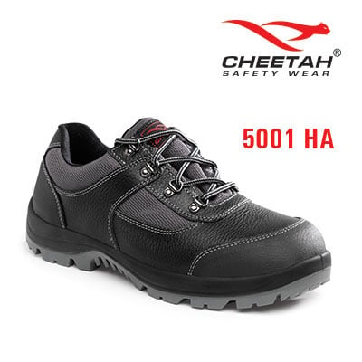 5001 HA - Cheetah - Double Sol Polyurethane - Safety Shoes - Hitam