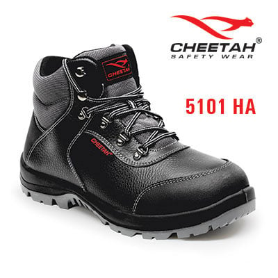 5101 HA - Cheetah - Double Sol Polyurethane - Safety Shoes - Hitam