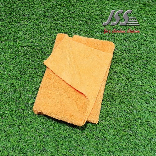 Microfiber Edgeless Plush warna Orange ukuran 40x40 cm, 400 gsm