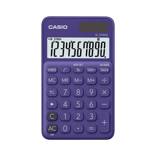 CASIO SL-310UC - Ungu - Kalkulator Travel - Seri Colorful - 10 digit