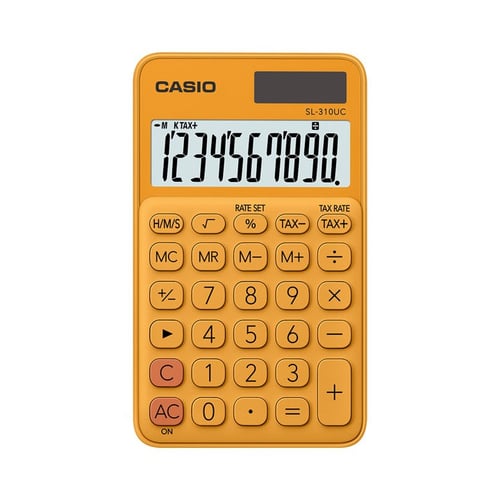 CASIO SL-310UC - Orange - Kalkulator Travel - Seri Colorful - 10 digit