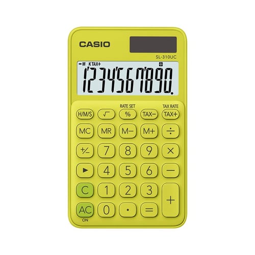 CASIO SL-310UC - Hijau Kuning - Kalkulator Travel - Seri Colorful - 10 digit