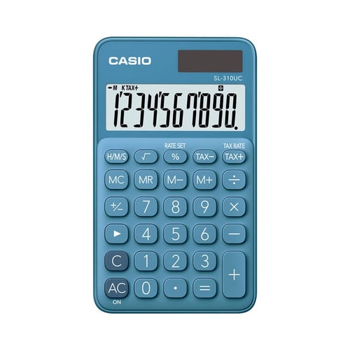 CASIO SL-310UC - Biru - Kalkulator Travel - Seri Colorful - 10 digit