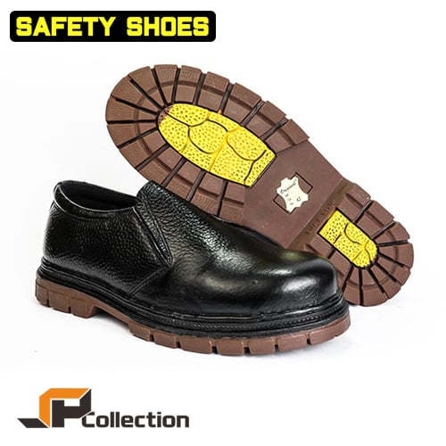Original Sepatu Pria Safety JAFERI Boots Bahan Kulit Sapi Asli Dengan Besi Pelindung Untuk Pekerja Pabrik, Dapur, SPBU