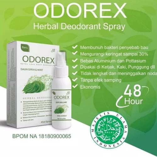 ODOREX  HALAL Penghilang Bau Badan Ampuh Obat bau kaki, obat bau ketek/ketiak