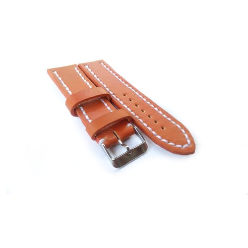 Tali Jam Tangan Kulit Asli Sapi Size 22 mm Warna Tan GARANSI 1 TAHUN - Leather Strap Watch