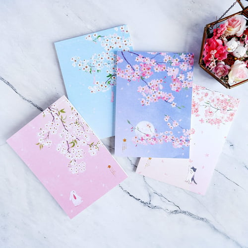 Dear Cherry Blossom Plain Notepad A6 / Buku Catatan A6 / Buku Tulis A6