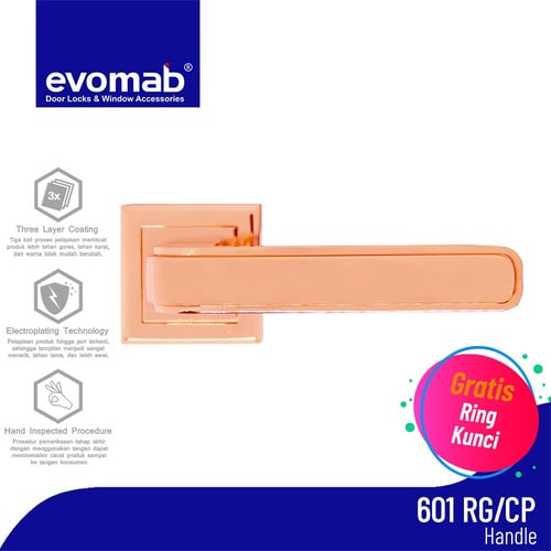 evomab Lever Handle Pintu 601 -Rose Gold