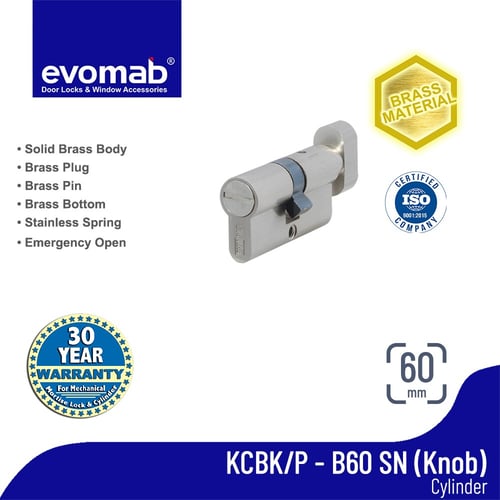 evomab Silinder / Cylinder Kunci Knob Emergency Pin KCBK/P-B60