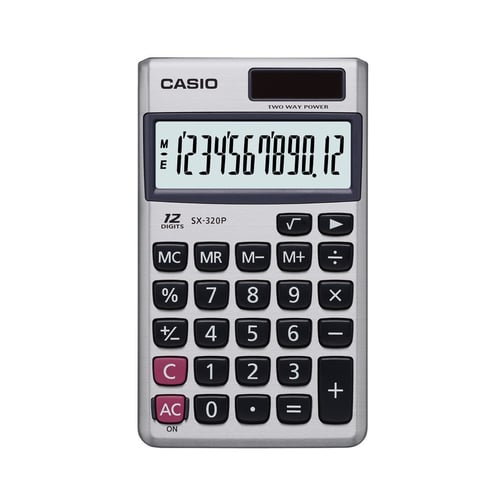 CASIO SX-320P - Kalkulator Travel - 12 digit